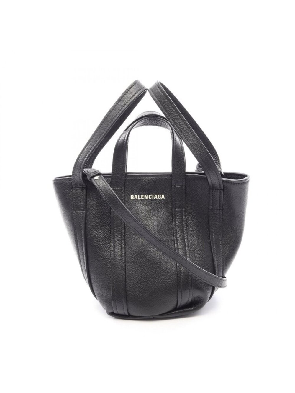 Balenciaga Handbag Everyday XS North South 2-Way Black Leather